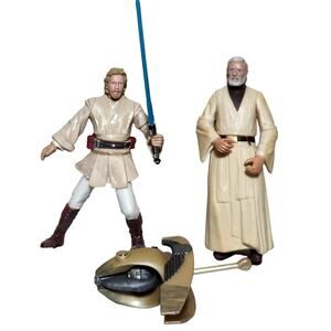 Star Wars Obi-Wan Kenobi 3.5" Lot With Lightsaber and Droid Loose Pre-owned